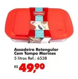 Big Box Assadeira Retangular Com Tampa Marínex oferta