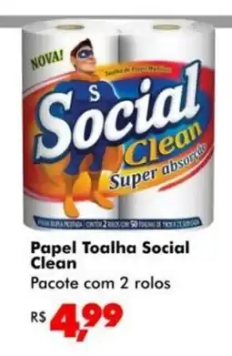 Big Box Papel Toalha Social Clean oferta