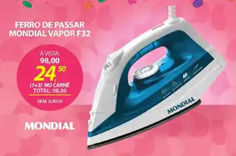 Lojas Cem Ferro de passar mondial vapor f32 oferta