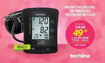 Lojas Cem Monitor digital de pressão techline bp1209 oferta