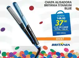 Lojas Cem Chapa alisadora britânia titanium blue oferta