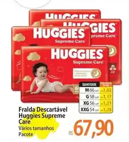 Atacadão Purina - fralda descartável huggies supreme care oferta