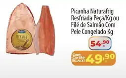 Akki Atacadista Picanha Naturafrig Resfriada Peça ou Filé de Salmão Com Pele Congelado oferta