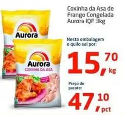 Tenda Atacado Coxinha da Asa de Frango Congelada Aurora IQF oferta