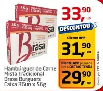 Tenda Atacado Hambúrguer de Carne Mista Tradicional Brasa Burguers oferta