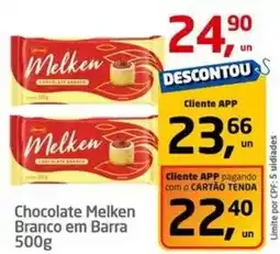 Tenda Atacado Chocolate Melken Branco em Barra oferta