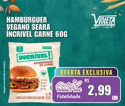 Violeta Supermercados Hambúrguer vegano seara incrivel carne oferta