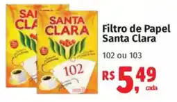 Supermercados Mateus Filtro de Papel Santa Clara oferta