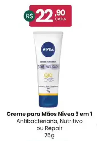 Drogarias Farmagnus Creme para Mãos Nivea 3 em 1 oferta