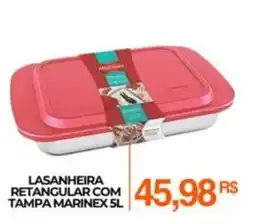 Mercadão Atacadista Lasanheira retangular com tampa marinex oferta