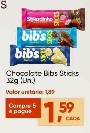 Chocolate Bibs Sticks