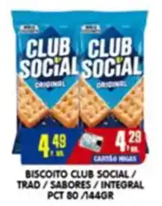 Higa's Supermercado Biscoito club social/ trad/sabores/integral oferta