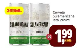 Sj Supermercados Cerveja Sulamericana lata oferta