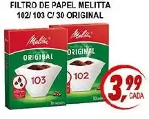 Kaçula Supermercados Filtro de papel melitta 102/103 oferta