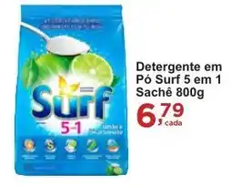 Rossi Supermercado Detergente em Pó Surf 5 em 1 Sachê oferta