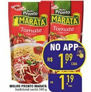 Mercantil Rodrigues Molho pronto maratá 340g oferta