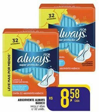 Mercantil Rodrigues Absorvente always básico 32un oferta