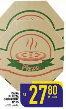 Mercantil Rodrigues Caixa p/ pizza ondunorte 25 un oferta