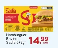 Rossi Supermercado Hambúrguer Bovino Sadia oferta