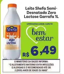 Covabra Supermercados Leite Shefa Semi- Desnatado Zero Lactose Garrafa oferta