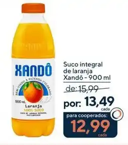 Coop Suco integral de laranja Xandô oferta