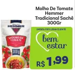 Covabra Supermercados Molho De Tomate Hemmer Tradicional Sachê oferta