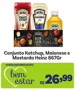 Covabra Supermercados Conjunto Ketchup, Maionese e Mostarda Heinz oferta