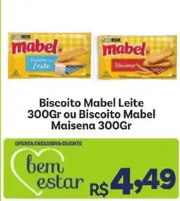 Covabra Supermercados Biscoito Mabel Leite ou Biscoito Mabel Maisena oferta