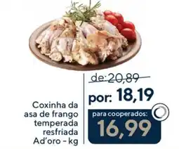 Coop Coxinha da asa de frango temperada resfriada Ad'oro oferta