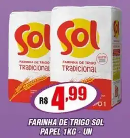 Violeta Supermercados Farinha de trigo sol papel oferta