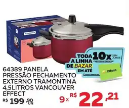 Lider Atacadista 64389 panela pressão fechamento externo tramontina vancouver effect oferta