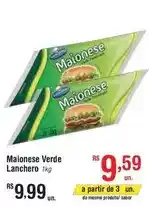 Fort Atacadista Lanchero - maionese verde oferta