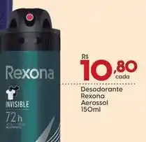 Supper Rissul Rexona - desodorante aerossol oferta