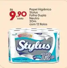 Supper Rissul Stylus - papel higiênico folha dupla neutro oferta