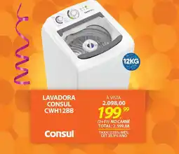 Lojas Cem Lavadora consul CWH12BB oferta