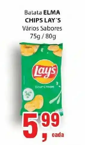 Supermercados Mundial Batata Elma Chips Lay's 75g/80g oferta