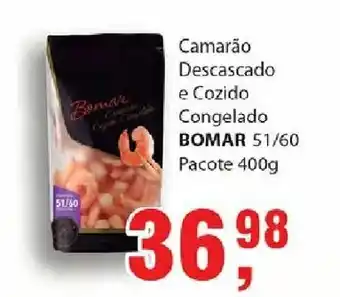 Supermercados Mundial Camarao Descascado e Cozido Congelado Bomar 51/60 pacote 400g oferta