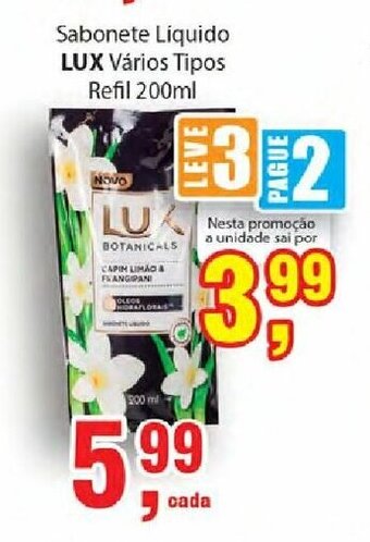 Supermercados Mundial Sabonete liquido Lux 200ml oferta