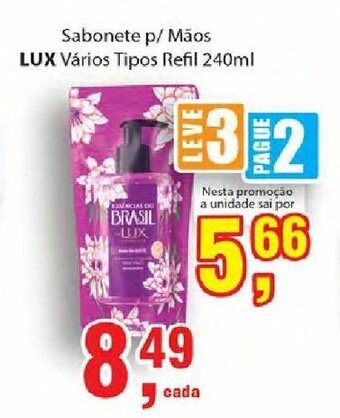 Supermercados Mundial Sabonete p/ Maos Lux 240ml oferta
