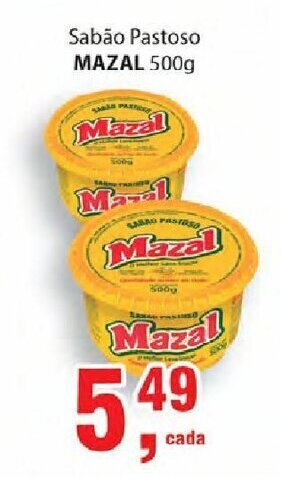 Supermercados Mundial Sabao Pastoso Mazal 500g oferta