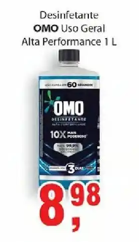 Supermercados Mundial Desinfetante Omo Uso geral Alta Performnace 1l oferta