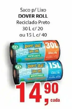 Saco p/ Lixo Dover Roll 30L c/20 ou 15L c/40