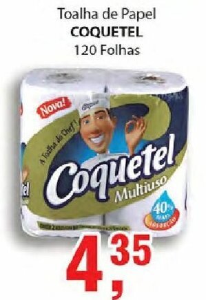Supermercados Mundial Toalha de papel coquetel 120 folhas oferta