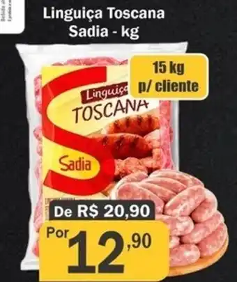 Supermercados Pedroso Linguica Toscana Sadia 1kg oferta