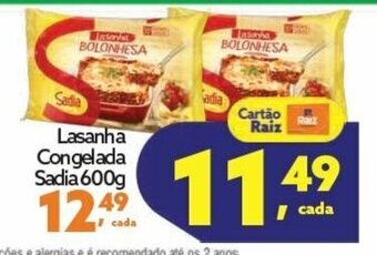 Lasanha Congelada Sadia 600g