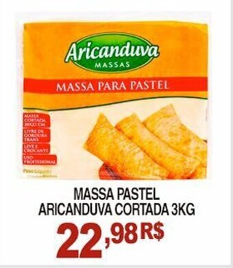 Massa Pastel Aricanduva Cortada 3kg