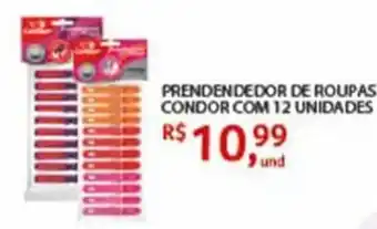 Frangolândia Prendendedor de Roupas Condor com 12 unidades oferta