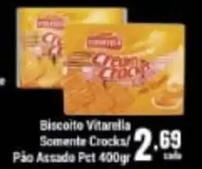 Biscoito Vitarella Semente Crocks/ Pao Assado pct 400g