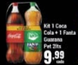 Higa's Supermercado Kit 1 Coca Cola + 1 Fanta Guarana Pet 2L oferta