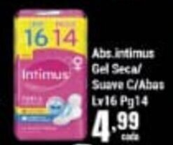 Abs. Intimus Gel Seca/ Suave c/ Abas Lv16 pg14